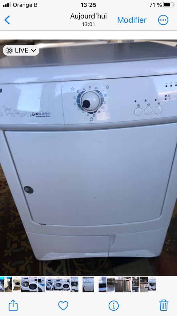 Sèche-linge Zanussi à condensation, Electroménager, Enlèvement ou Envoi