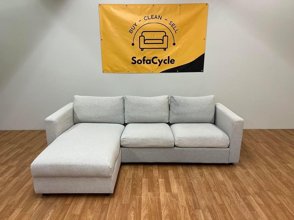 Chaise 3 places IKEA VIMLE blanche avec chaise longue, Enlèvement ou Envoi, Comme neuf