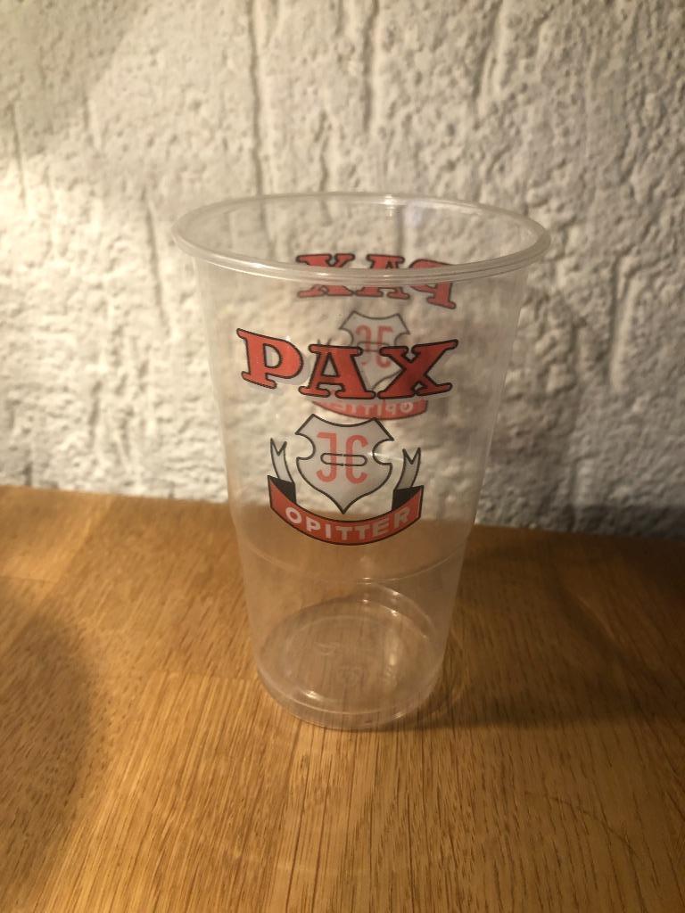 brouwerij st-jozef pax opitter bierbeker plastic, Verzamelen, Ophalen, Gebruikt, Glas of Glazen, Overige merken