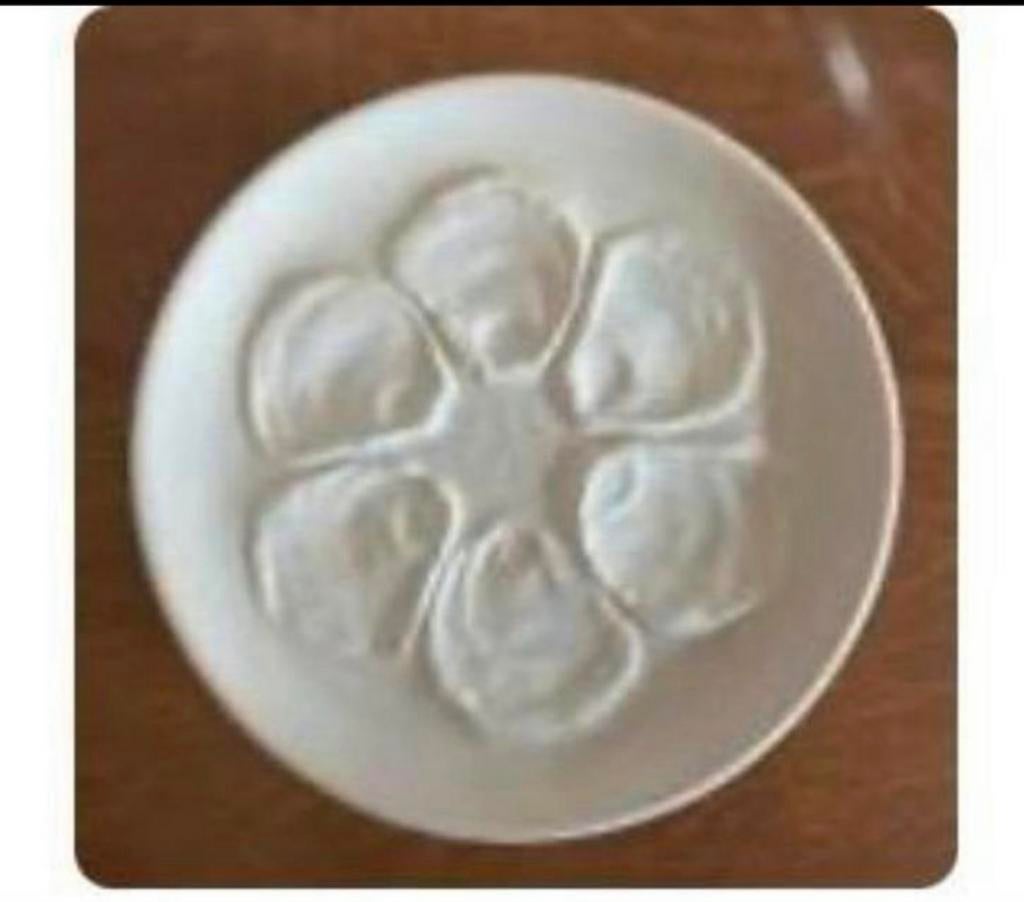 6 assiettes huitres, Enlèvement ou Envoi, Comme neuf