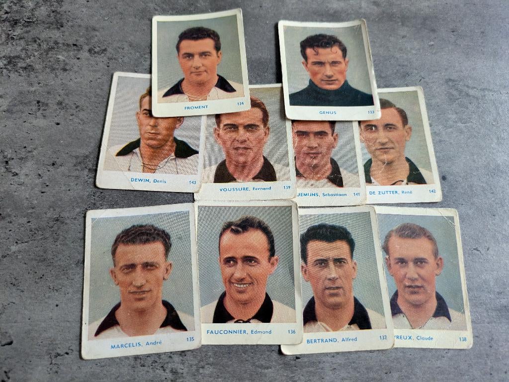Voetbal BELGIAN CHEWING GUM 1951/52 RC  BRUSSEL 10X, Hobby en Vrije tijd, Stickers en Plaatjes, Ophalen of Verzenden