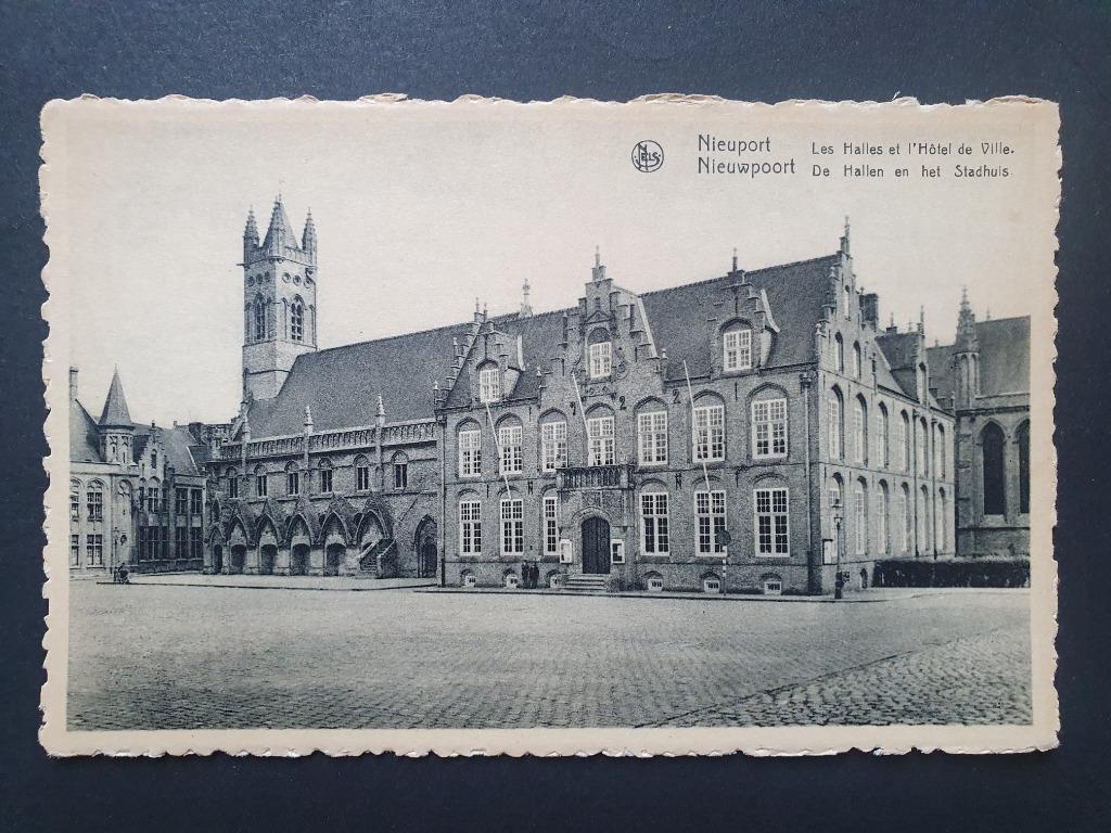 Nieuwpoort Nieuport De Hallen en het Stadhuis, Collections, Cartes postales | Belgique, Non affranchie, Flandre Occidentale, 1920 à 1940