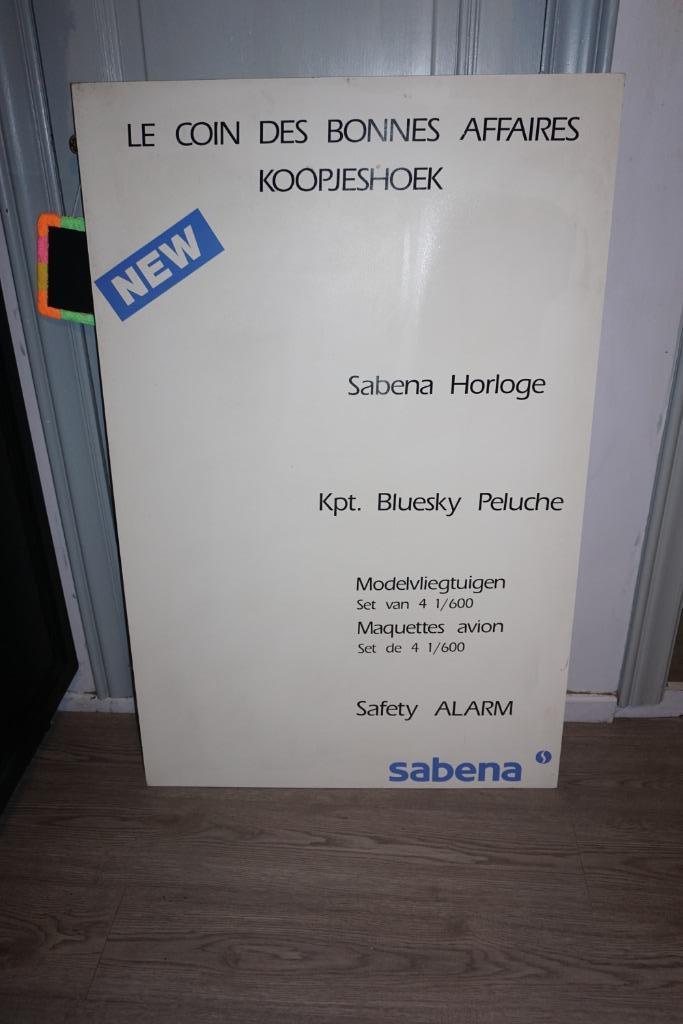 sabena grote pancarte van sabena koopjeshoek - 120 cm x 78, Verzamelen, Ophalen of Verzenden