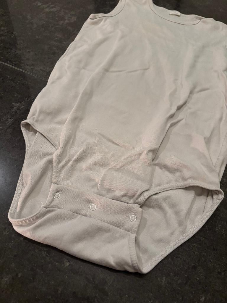 Body met drukknoopsluiting (wit, volwassen maat), Kleding | Heren, Pyjama's, Zo goed als nieuw, Maat 48/50 (M), Ophalen