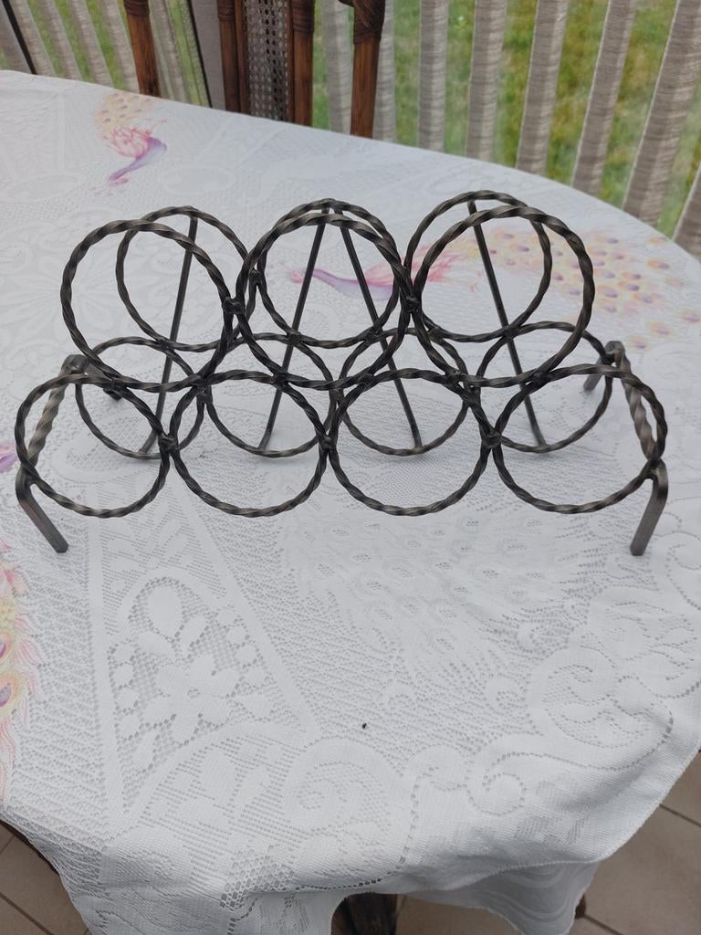 Metalen flessenrek, Ophalen of Verzenden, Zo goed als nieuw