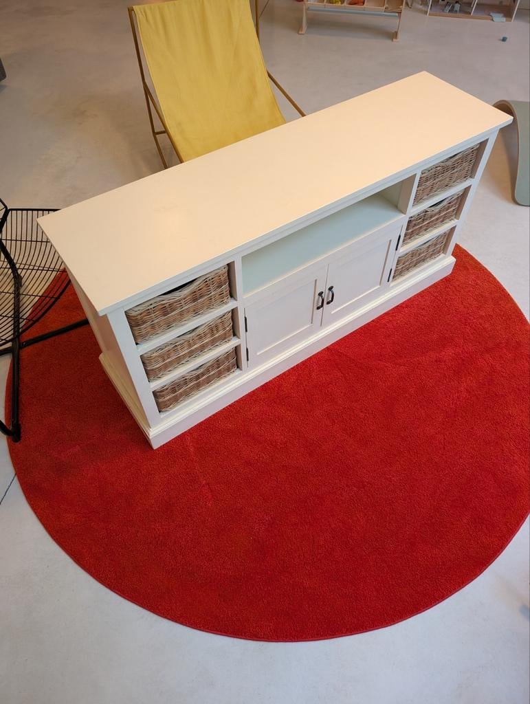 Kast voor kinder slaapkamer met rieten manden, Enlèvement, Comme neuf