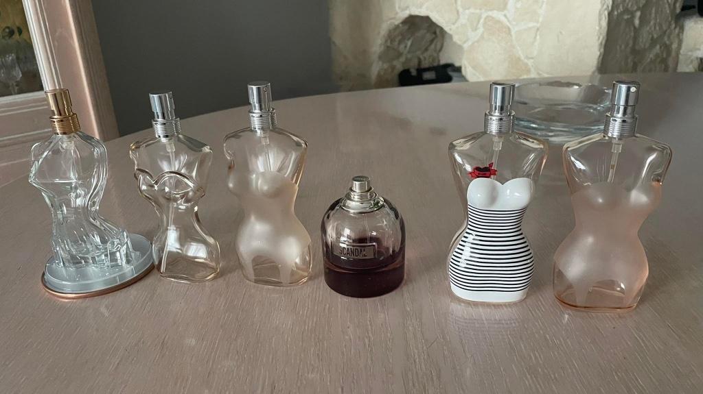 BOUTEUILLES de PARFUM vide JP GAULTIER, Enlèvement ou Envoi, Utilisé, Bouteille de parfum