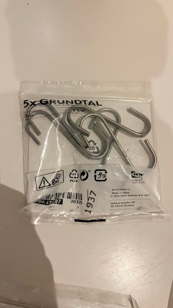 Ikea Kungsfors S-haak (Grundtal), Telecommunicatie, Mobiele telefoons | Oordopjes, Zo goed als nieuw, Ophalen