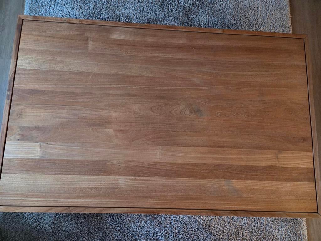 Salontafel Ethnicraft 80x130cm, 2 duwshuiven, 100 à 150 cm, Moins de 50 cm, Comme neuf, Enlèvement