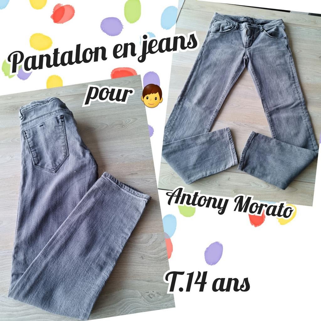 Pantalon en jeans pour garçon -gris-Antony Morato-T.14 ans, Pantalon, Garçon, Enlèvement ou Envoi, Antony Morato