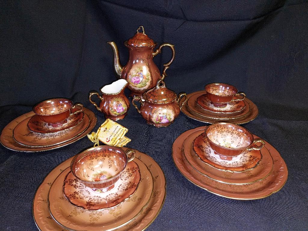 PRACHTIG ANTIEKSERVIES BAVARIA-DECOR CAPODIMONTE, Ophalen of Verzenden