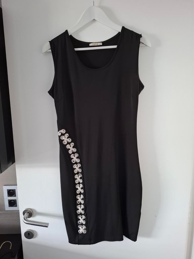 Zwart rekbaar kleedje, Kleding | Dames, Ophalen of Verzenden, Zo goed als nieuw, Maat 38/40 (M), Zwart