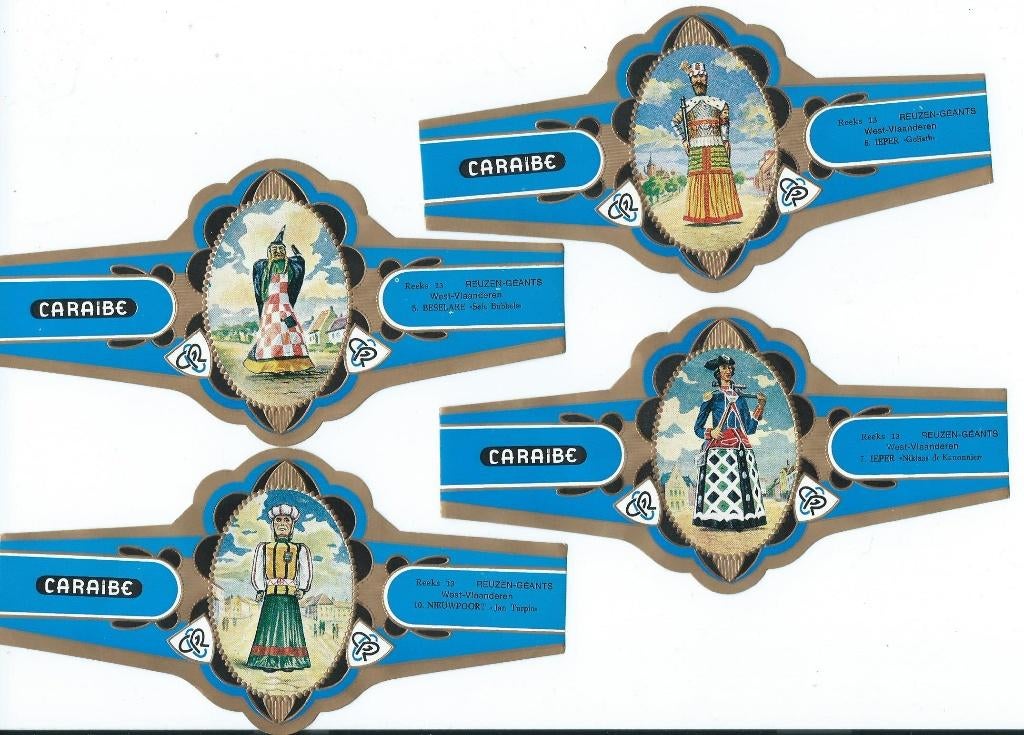 Lot de 8 Bagues Cigares "Caraïbe" Etat NEUF, Collections, Enlèvement ou Envoi, Neuf, Bagues de cigare