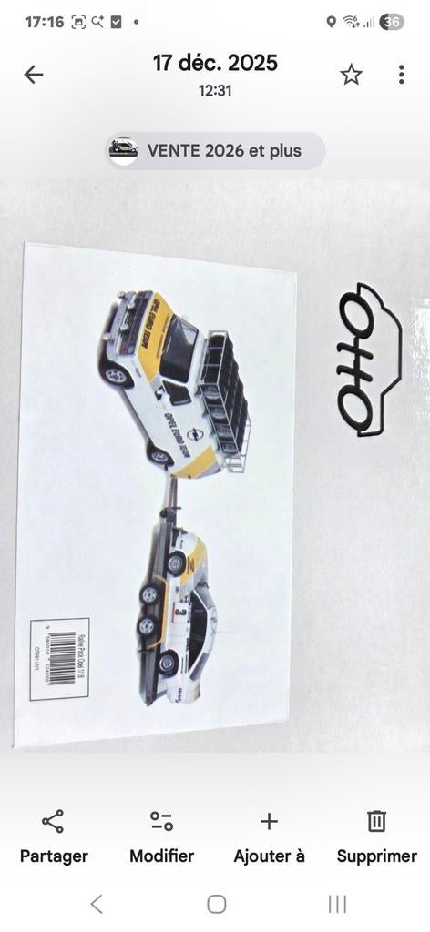 Pack Otto Opel manta rallye 1/18, Enlèvement ou Envoi, Voiture, OttOMobile