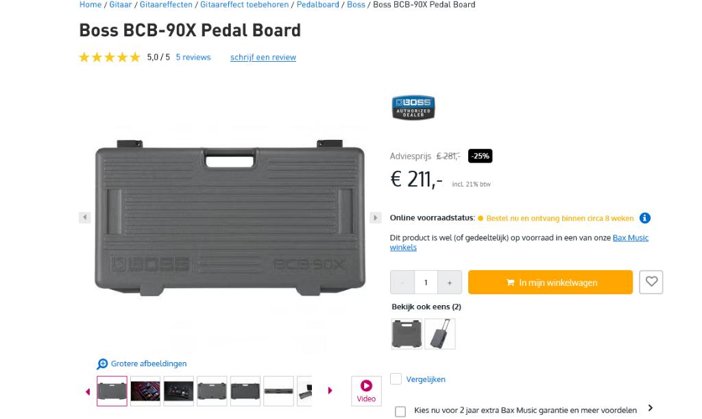 Boss Bcb-90x Pedalboard/Flightcase met adapter, Muziek en Instrumenten, Effecten, Zo goed als nieuw, Multi-effect, Ophalen of Verzenden