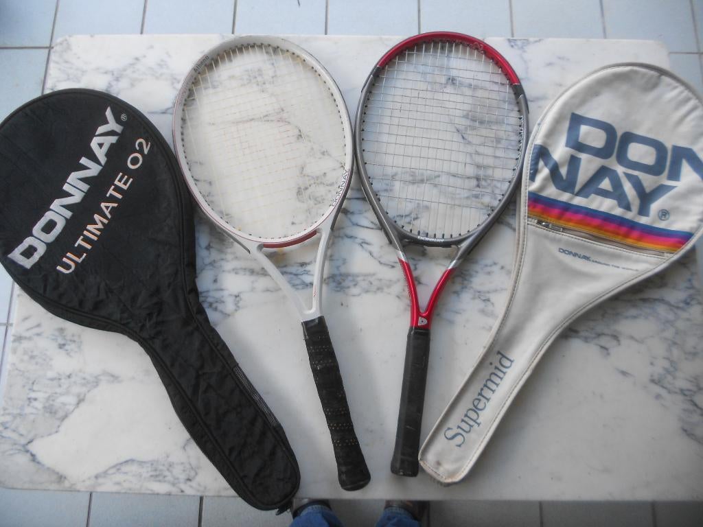raquettes (2) de tennis Donnay (grandes housses) uuu, Enlèvement ou Envoi, Raquette