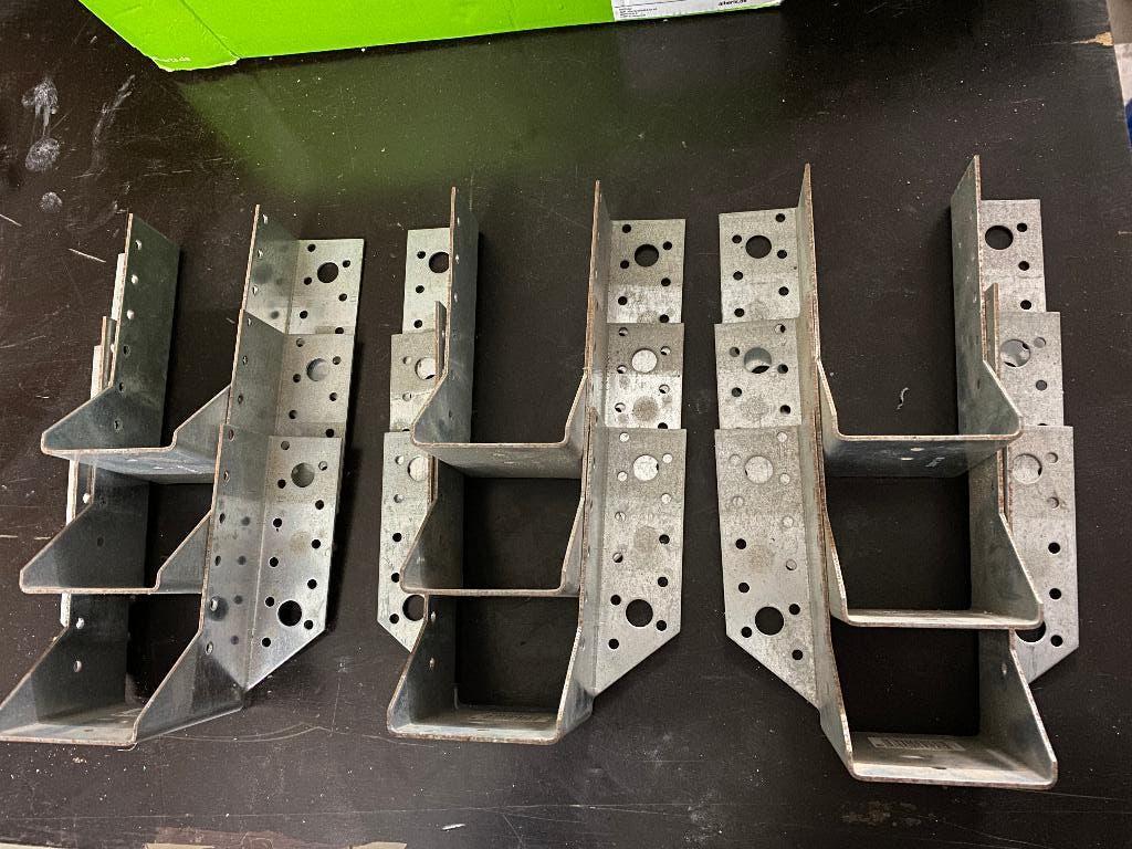 9 sabots supports pour poutre en bois <, Bricolage & Construction, Enlèvement ou Envoi, Neuf, Poutre