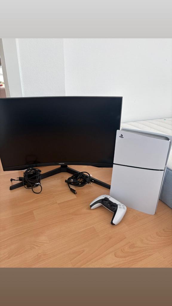 Lot de Playstation 5 avec manette + ecran gaming 27’’ neuf !, Computers en Software, Monitoren, Gaming, Ophalen of Verzenden, Zo goed als nieuw