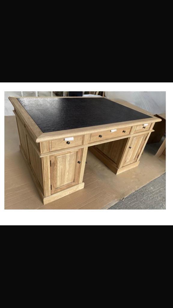 Bureau double face en chêne, Maison & Meubles, Bureaux, Enlèvement, Utilisé