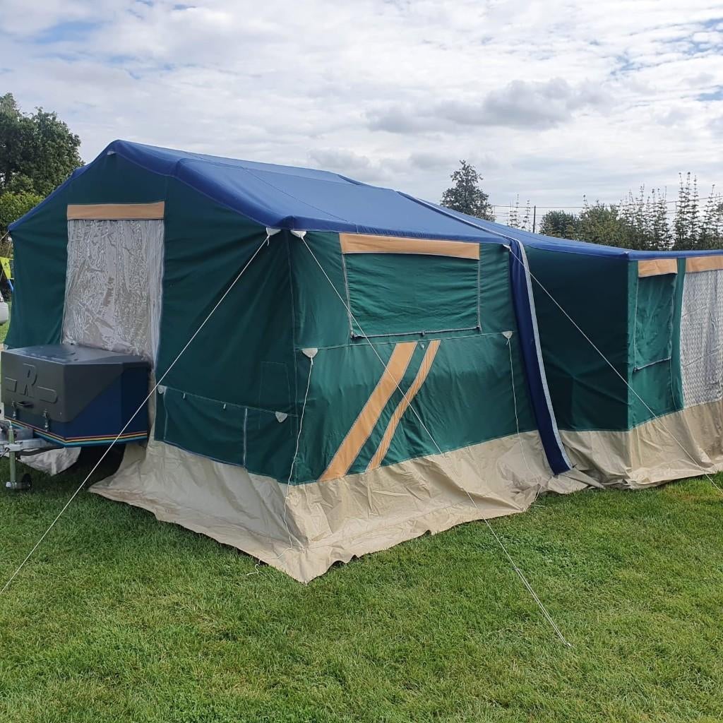 Raclet Junior Provence met Louxor voortent + ondertent !, Caravans en Kamperen, Vouwwagens, Raclet, tot en met 6, Groen, Aanwezig