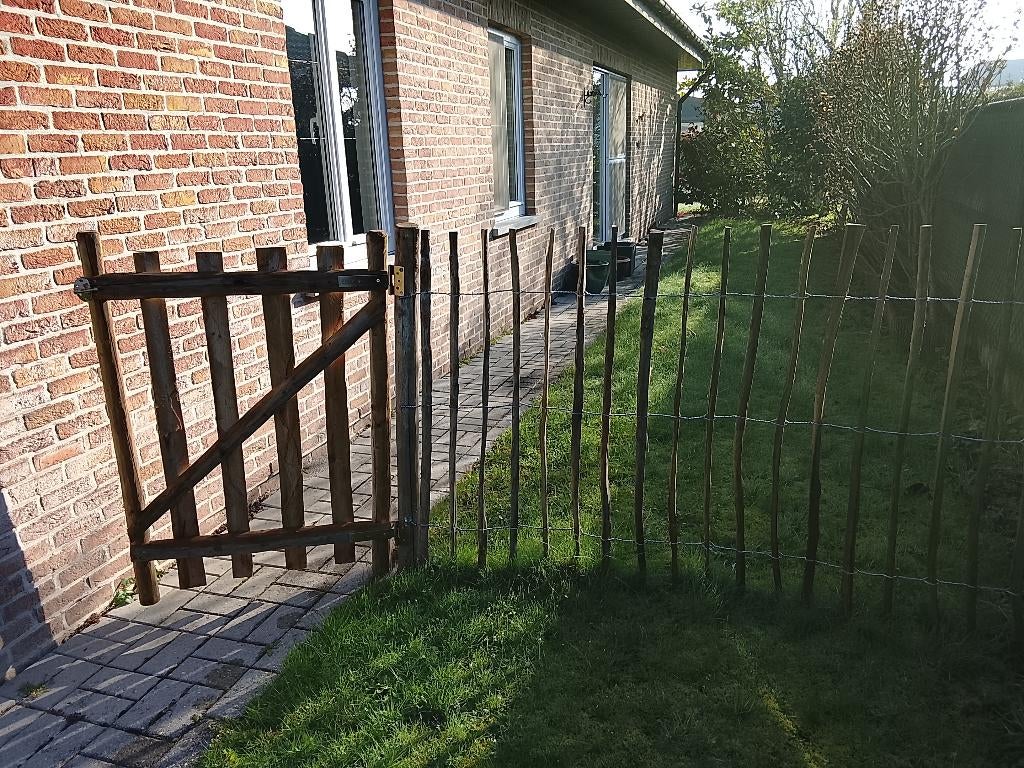 2 Houten poortjes met palen, Ophalen, Zo goed als nieuw, Hout, Overige typen