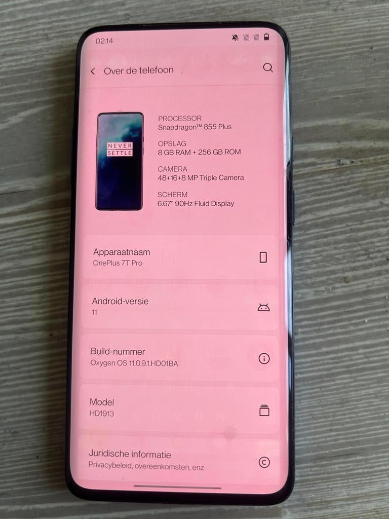 One plus 7t pro 8gb ram 265gb rom, Telecommunicatie, Mobiele telefoons | Overige merken, Ophalen, Gebruikt