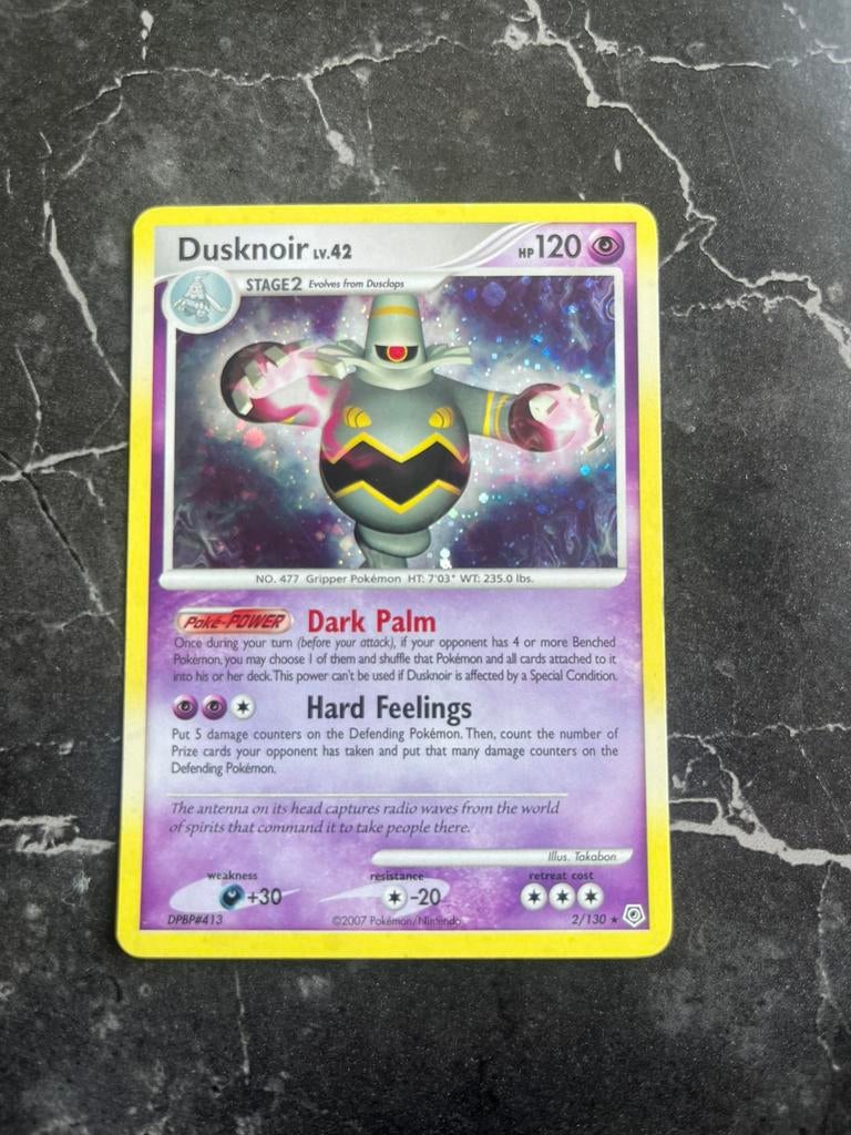 Dusknoir 2/130 Diamond & Pearl Pokemon Holo, Ophalen of Verzenden, Zo goed als nieuw