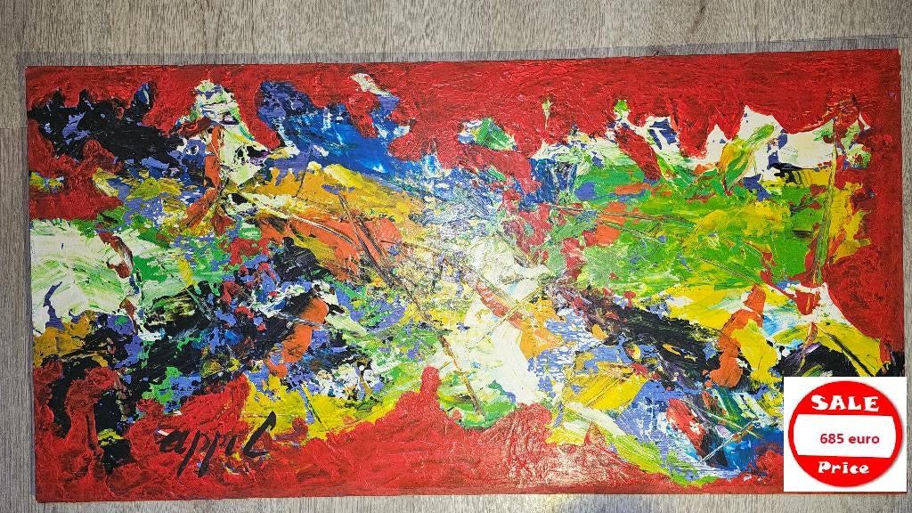 Groot olie werk van Karel Appel  Uniek werk, Antiek en Kunst, Kunst | Schilderijen | Klassiek, Ophalen