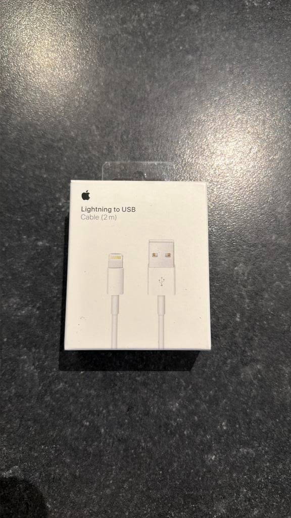 Apple lightning to usb 2 m, Ophalen of Verzenden, Nieuw