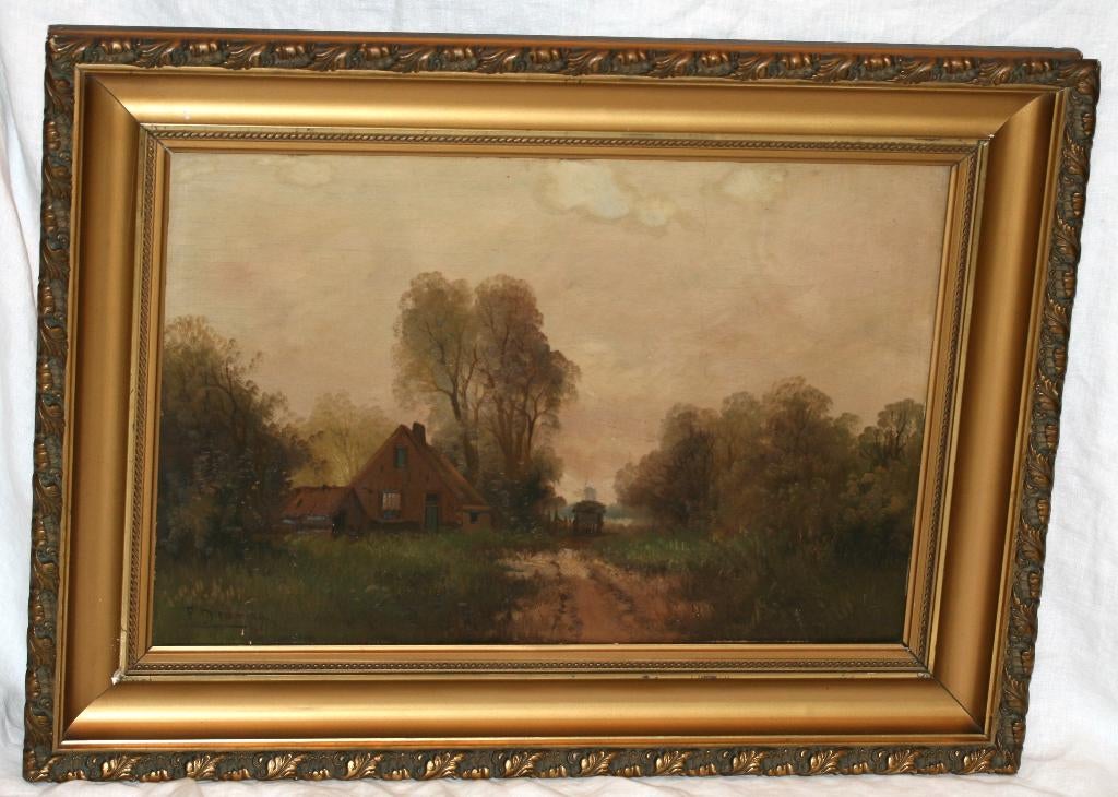 Schilderij olie op paneel - Gesigneerd, Ophalen of Verzenden