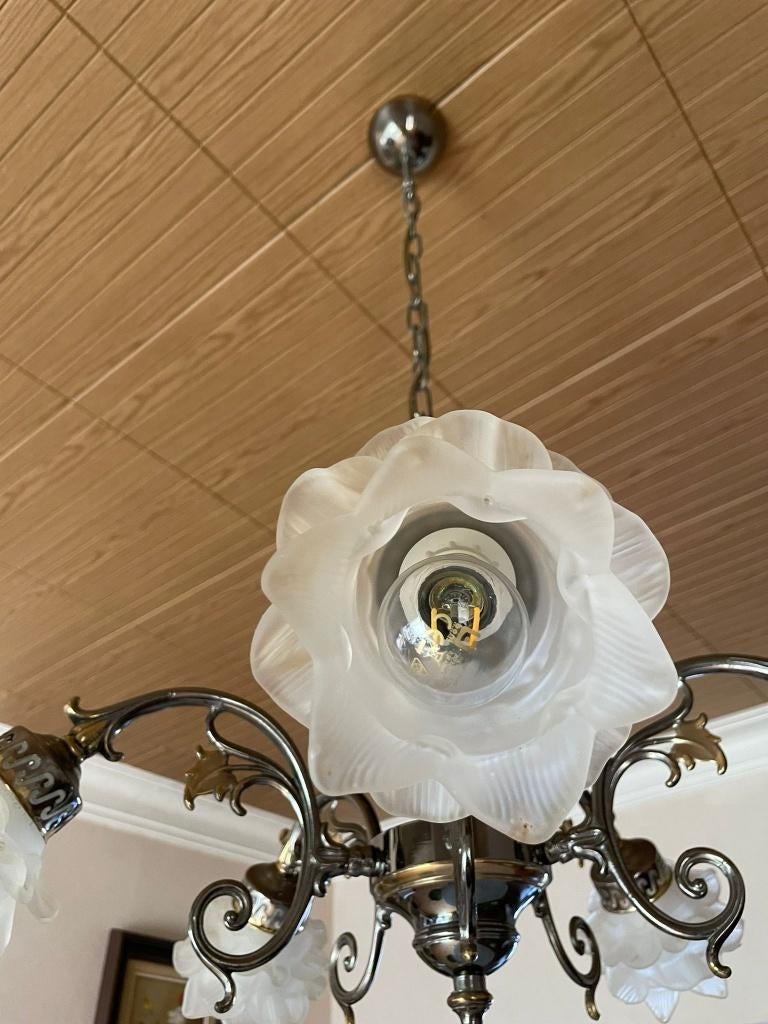 Luster met roosjes, Antiek en Kunst, Ophalen