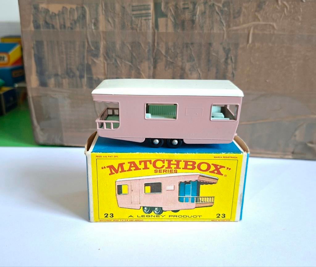 Matchbox 23 trailer caravan, Hobby & Loisirs créatifs, Voitures miniatures | 1:87, Envoi, Matchbox