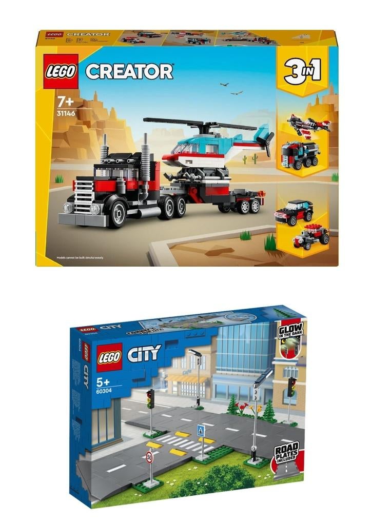 LEGO Creator 31146 Truck met Helicopter + extra rijplaten., Envoi, Neuf, Ensemble complet, Lego