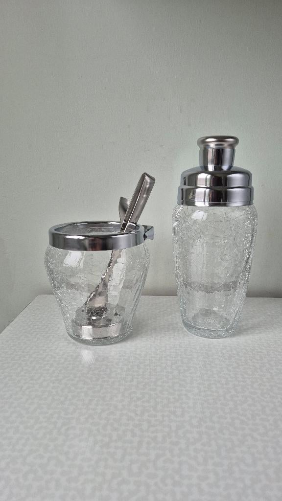Art. 924 Cocktailshaker + Ijsemmer, Vintage, Meerkleurig, Ophalen of Verzenden, Zo goed als nieuw