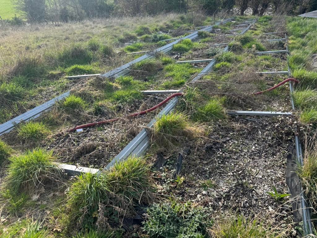 Structure panneaux solaires - fixation sol, Doe-het-zelf en Bouw, Ophalen, Gebruikt, Overige typen, 200 wattpiek of meer