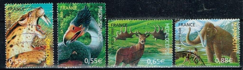 Postzegels uit Frankrijk - K 5656 - prehistorische dieren, Verzenden, Gestempeld