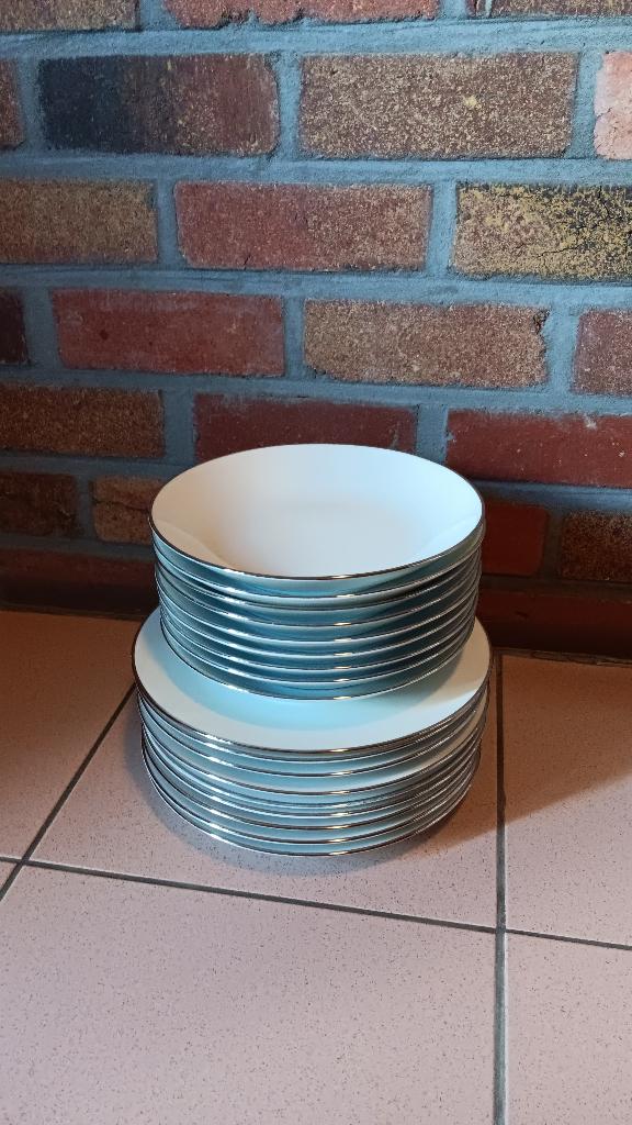 Bavaria Scherzer platte en diepe borden, Enlèvement, Utilisé, Poterie, Assiettes(s)