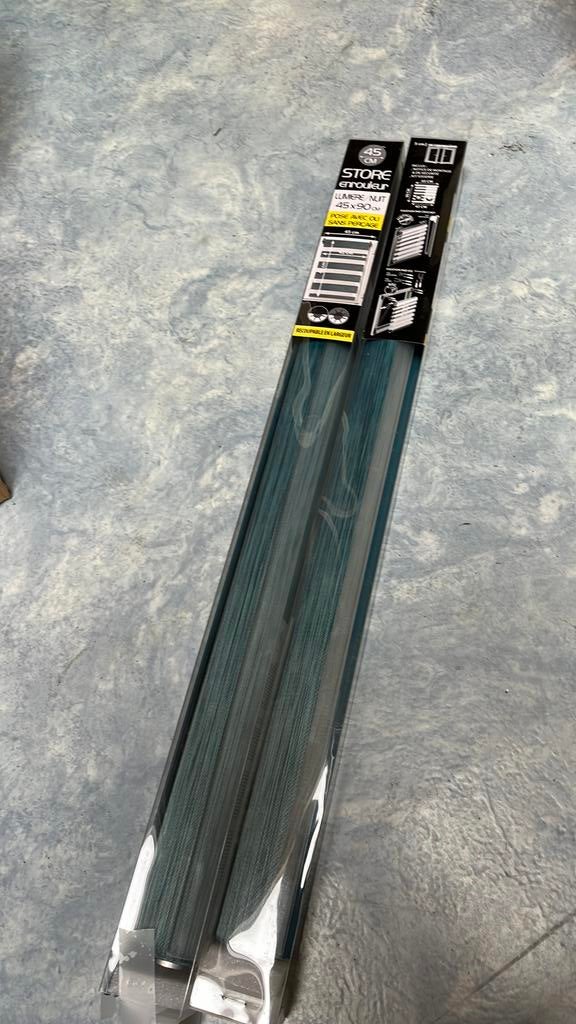 Store Enrouleur Lumière /Nuit 45x90 cm, Huis en Inrichting, Stoffering | Gordijnen en Lamellen, Minder dan 50 cm, Blauw, Nieuw