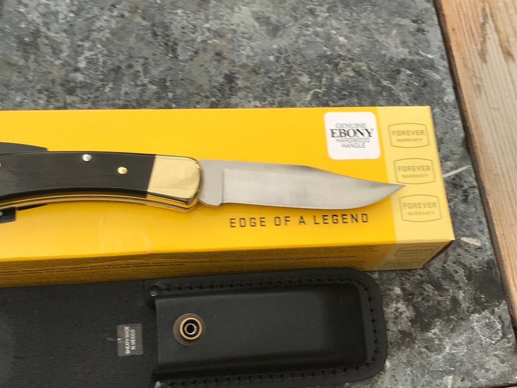 BUCK 110 FOLDING HUNTER EBONY  TIJDLOOS ZAKMES met, Ophalen of Verzenden, Nieuw