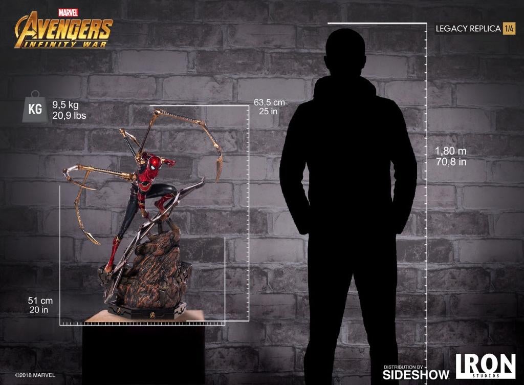 Marvel Avengers Infinity War Iron Spider-Man 1/4, Ophalen, Zo goed als nieuw, Film, Beeldje, Replica of Model