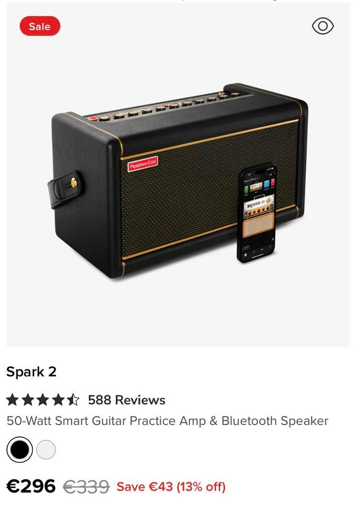 Positive Grid Spark 2 — ampli guitare (50W) + batterie, Enlèvement ou Envoi, Comme neuf, Guitare