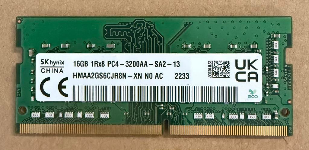 Hynix 16GB  1Rx8 PC4  3200AA SA2-13., Computers en Software, RAM geheugen, Ophalen of Verzenden, Zo goed als nieuw, DDR4