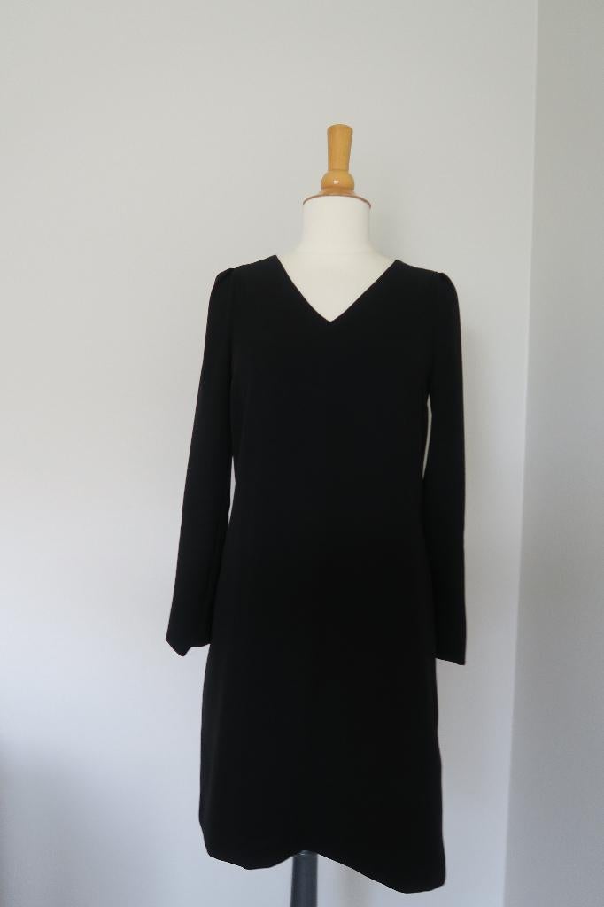 Knielange zwarte  jurk - Xandres- M 34, Kleding | Dames, Zwart, Ophalen of Verzenden, Maat 34 (XS) of kleiner, Gedragen