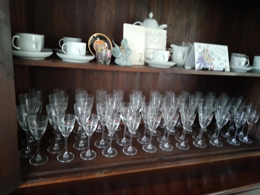 Vaisselle en cristal, en verre taillé à la main, Antiquités & Art, Enlèvement