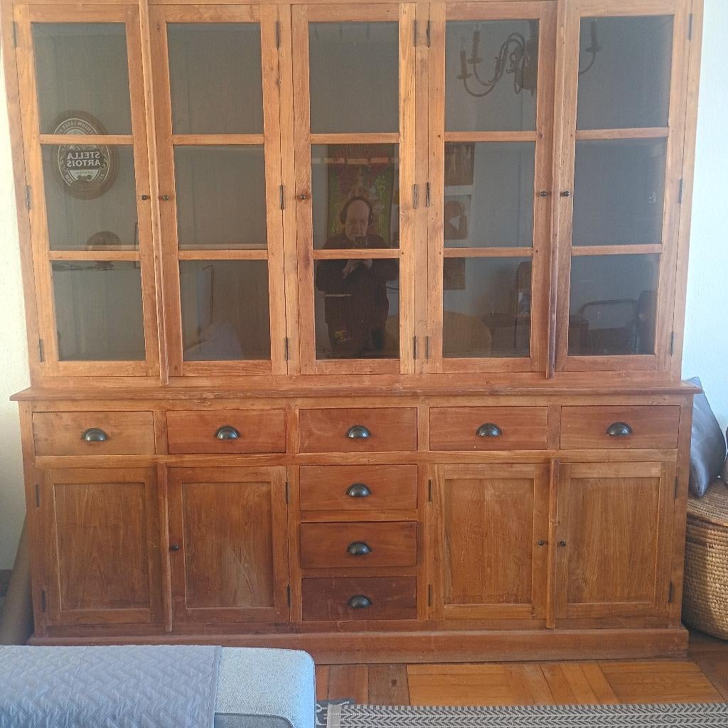 Kast, Huis en Inrichting, Kasten | Vitrinekasten, Ophalen, Gebruikt, Met deur(en), 200 cm of meer