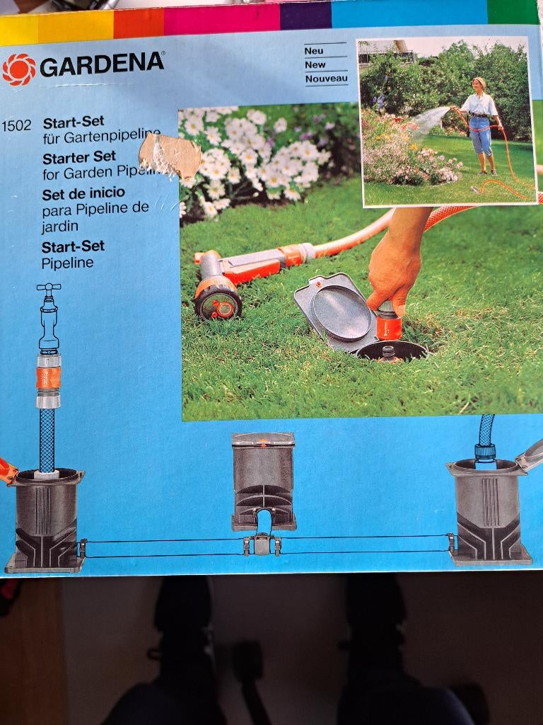 gardena 3 waterpunten startset 1502, Ophalen of Verzenden, Nieuw, Tuinslangkoppeling