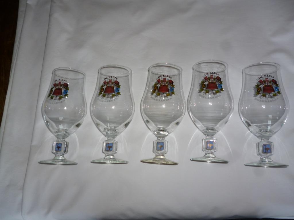 5 bierglazen bierglas DE KLUIS HOEGAARDEN glas drinkglas, Verzamelen, Ophalen of Verzenden