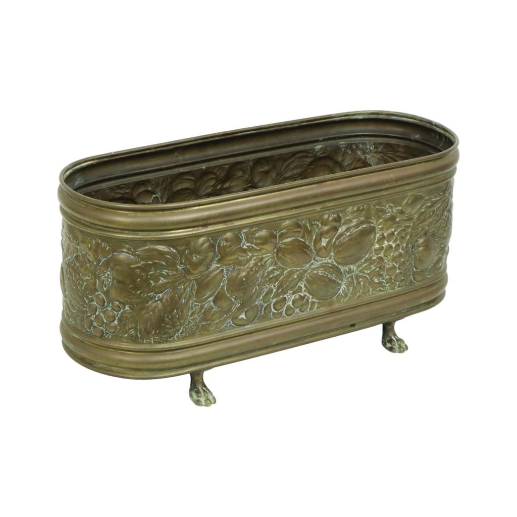 Franse Antieke Koperen Bloembak Jardinière 19de Eeuw, Antiek en Kunst, Ophalen of Verzenden, Koper