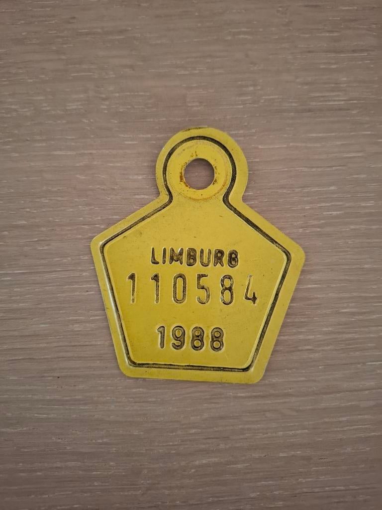 Fietsplaatje 1988 Limburg, Verzamelen, Overige Verzamelen, Ophalen of Verzenden, Zo goed als nieuw