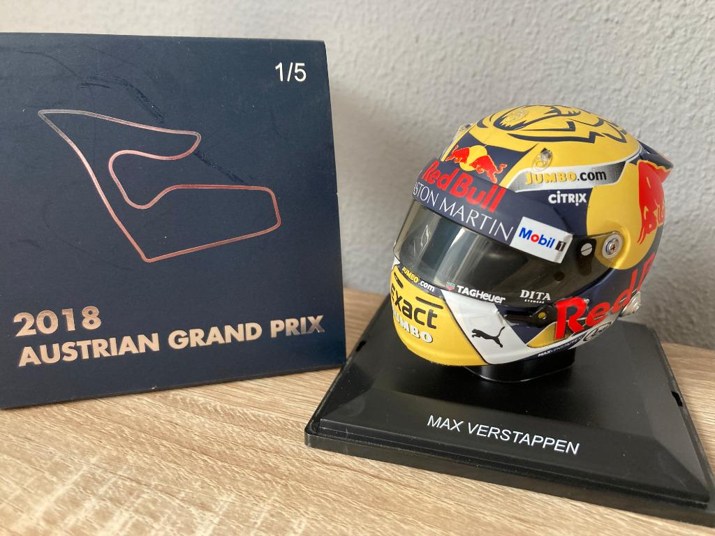 Max Verstappen 1:5 Winner Oostenrijk 2018 helm Spark RB14, Ophalen of Verzenden, Nieuw, Formule 1